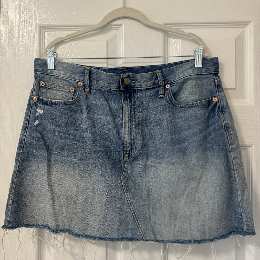 Gap Light Wash Cutoff Jean Skirt